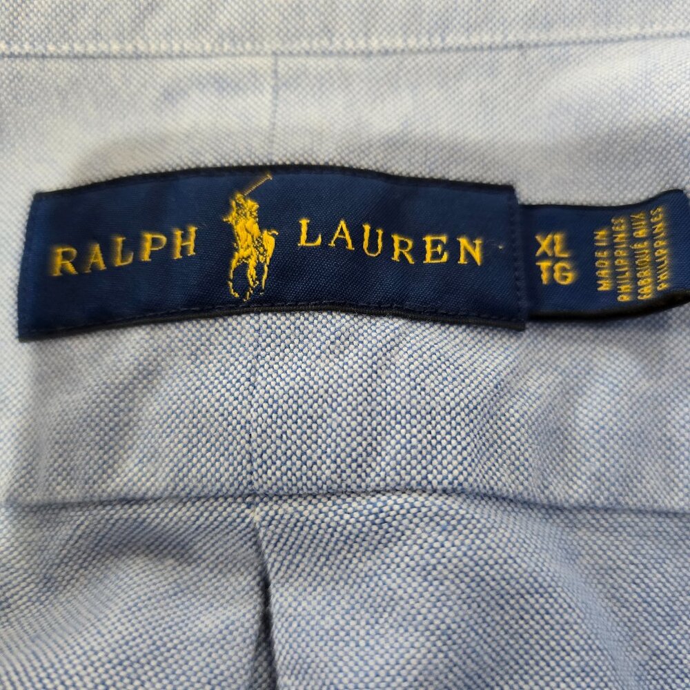 Ralph Lauren Men's Oxford Long Sleeve Button-Up Shirt Pony Logo Light Blue Sz XL - Picture 6 of 7